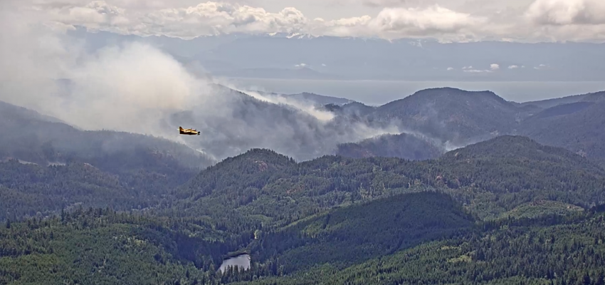 Wildfire at Sooke Potholes now 188 hectares and still burning out of control